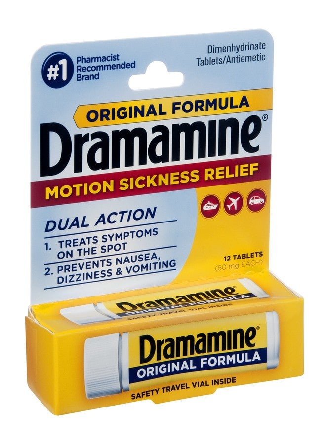 Dramamine Original Formula Tablets, 12 Count (Pack of 1) - Image 2